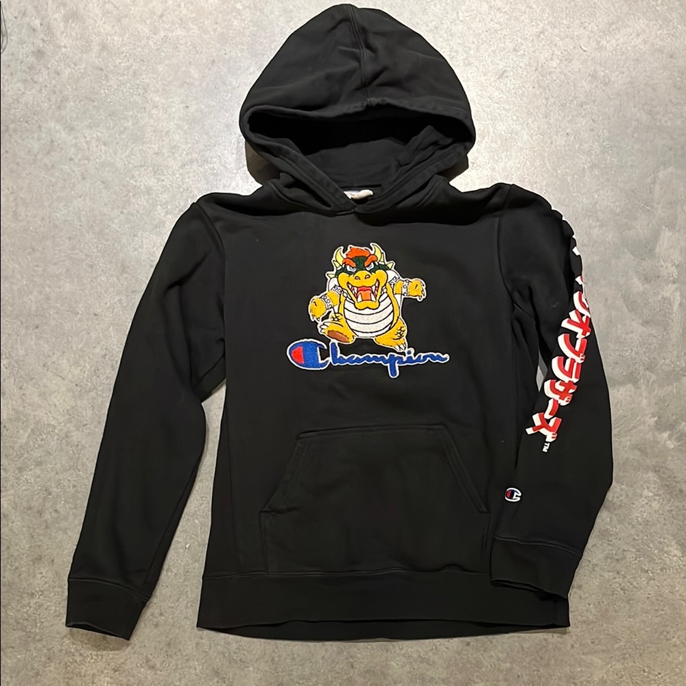 Champion Bowser Hoodie with Kanji Sleeve